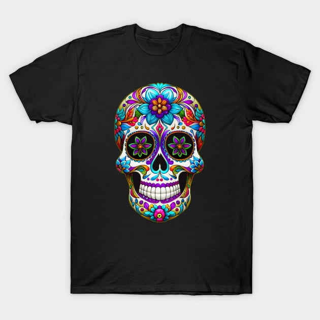 Sugar Skull Art to Celebrate the Day of the Dead in Style T-Shirt by ImaginativeInkPOD